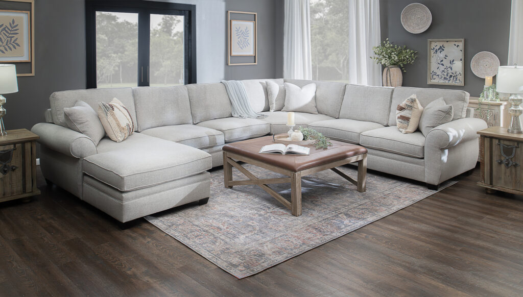 light colored sectional